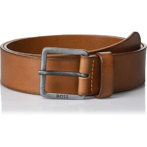 BOSS Men's Smooth Leather Belt with Logo on Buckle in Saudi Arabia