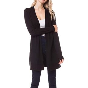 Womens Light Weight Open Front Long Cardigan with Pockets in Saudi Arabia