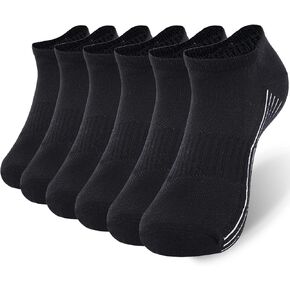 Sunew Bamboo Socks, Unisex Cushioned Comfortable Wicking Moisture Ankle Workout Hiking Socks 6 Pairs
