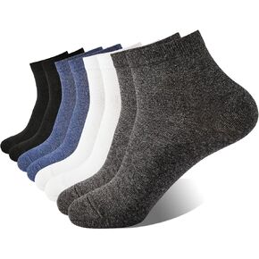 J-BOX Mens Multi-Pack Cotton Socks Ankle Thin Breathable Summer Comfort Low Cut Socks