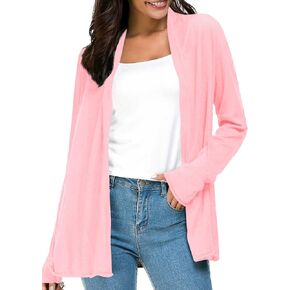 Urban CoCo Women's Long Sleeve Open Front Casual Thin Cardigan in Saudi Arabia