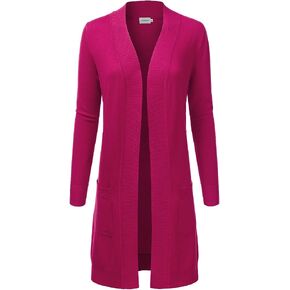 JJ Perfection Womens Light Weight Long Sleeve Open Front Long Cardigan in Saudi Arabia