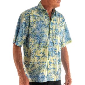 Johari West Men's Big and Tall Short Sleeve Hawaiian Tropical Cotton Shirt in Saudi Arabia