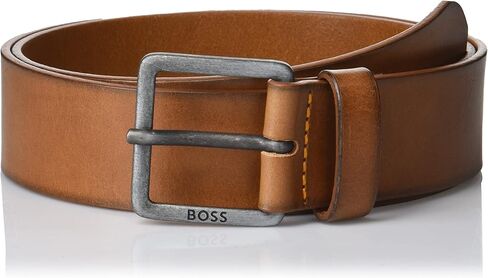 BOSS Men's Smooth Leather Belt with Logo on Buckle in Saudi Arabia