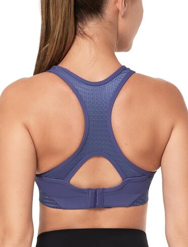 Yvette Sports Bras for Women High Impact Racerback Workout Sports Bra High Support for Large Bust Plus Size,Purple in Saudi Arabia