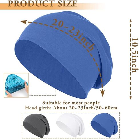 Bohend Bohemian Beanie Hats Headwear Cap Stretch Non Slip Bandanas Sleep Turbans Hats for Women Men Close top Head Covering in Kuwait