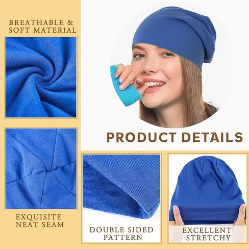 Bohend Bohemian Beanie Hats Headwear Cap Stretch Non Slip Bandanas Sleep Turbans Hats for Women Men Close top Head Covering in Kuwait