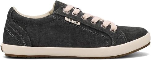 Taos Footwear Women's Star Canvas Sneaker - Style and Comfort Charcoal Wash 8 M US in Saudi Arabia