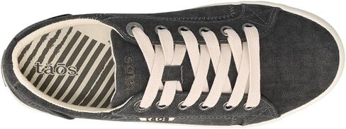 Taos Footwear Women's Star Canvas Sneaker - Style and Comfort Charcoal Wash 8 M US in Saudi Arabia
