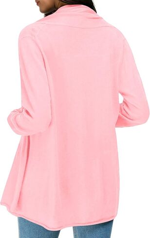 Urban CoCo Women's Long Sleeve Open Front Casual Thin Cardigan in Kuwait