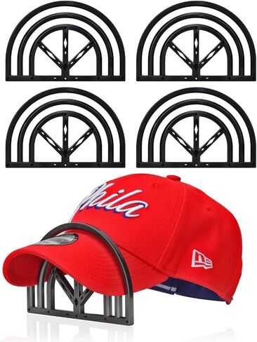 BRATEAYA Hat Brim Bender، أداة تشكيل فاتورة القبعة السهلة لقبعات البيسبول، منحنى القناع، شريط تقوس القبعة المثالي، أداة حافة منحنية للقبعات المسطحة، ملحقات القبعة للرجال، حزمة من 4 (أبيض) in Kuwait