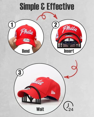 BRATEAYA Hat Brim Bender، أداة تشكيل فاتورة القبعة السهلة لقبعات البيسبول، منحنى القناع، شريط تقوس القبعة المثالي، أداة حافة منحنية للقبعات المسطحة، ملحقات القبعة للرجال، حزمة من 4 (أبيض) in Kuwait