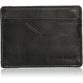 Perry Ellis Men's Portfolio Card Holder with A Sliver Tone Logo in Saudi Arabia