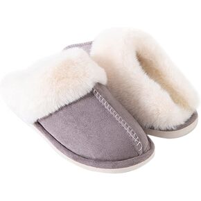 شبشب منزل غامض للنساء، شبشب حذاء منزلي مريح منفوش للاستخدام الداخلي والخارجي من إسفنج الذاكرة المنفوش حذاء منزلي من الفرو للنساء in Kuwait