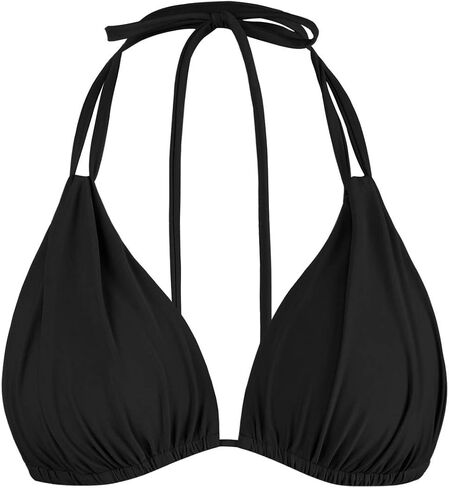 Firpearl Women's Triangle Bikini Tops Push Up Slider Ruched Halter Swimsuit Top Swim Bras in Kuwait