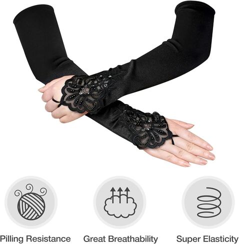 1920s Great Gatsby Costume Accessories Set for Women Headband Earrings Necklace Gloves Holder in Kuwait