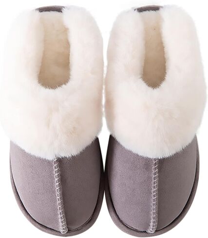 شبشب منزل غامض للنساء، شبشب حذاء منزلي مريح منفوش للاستخدام الداخلي والخارجي من إسفنج الذاكرة المنفوش حذاء منزلي من الفرو للنساء in Kuwait