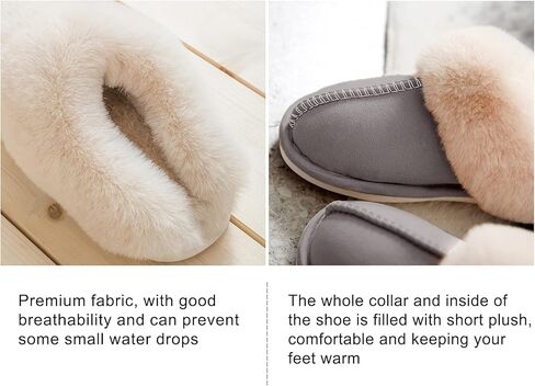 شبشب منزل غامض للنساء، شبشب حذاء منزلي مريح منفوش للاستخدام الداخلي والخارجي من إسفنج الذاكرة المنفوش حذاء منزلي من الفرو للنساء in Kuwait