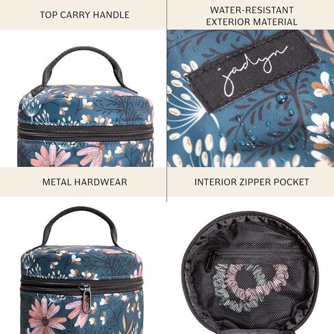 Jadyn Cosmetic Zip Makeup Bag, Tavel Cosmetic Pouch for Toiletries, Make Up, and Accessories, Water Resistant Travel Makeup Bags for Women, Designs (Cheetah Spot) in Kuwait