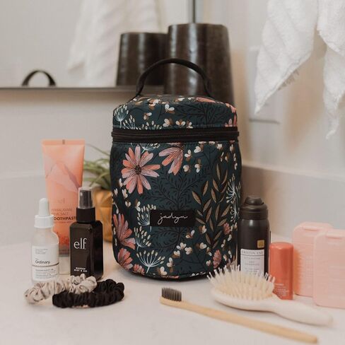 Jadyn Cosmetic Zip Makeup Bag, Tavel Cosmetic Pouch for Toiletries, Make Up, and Accessories, Water Resistant Travel Makeup Bags for Women, Designs (Cheetah Spot) in Kuwait