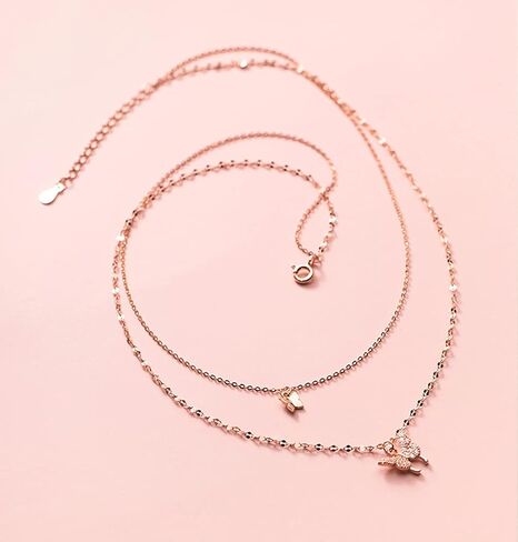 SLUYNZ 925 Sterling Silver CZ Butterfly Choker Necklace for Women Teen Girls Butterfly Layered Necklace Chain in Kuwait