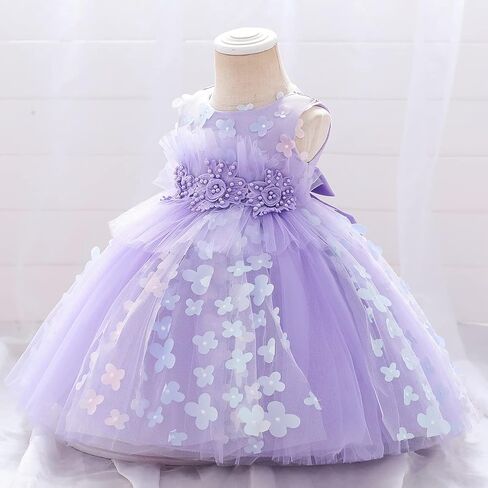 Butterfly Petal Flower Girl Tutu Dress for Kids Baby Wedding Pageant Ball Gowns First Communion Birthday Tulle Dresses in Kuwait