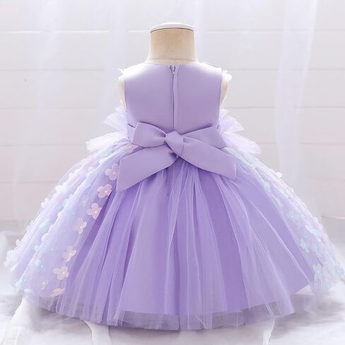 Butterfly Petal Flower Girl Tutu Dress for Kids Baby Wedding Pageant Ball Gowns First Communion Birthday Tulle Dresses in Kuwait