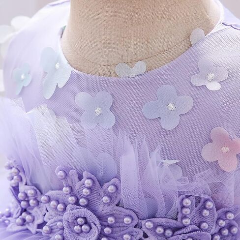 Butterfly Petal Flower Girl Tutu Dress for Kids Baby Wedding Pageant Ball Gowns First Communion Birthday Tulle Dresses in Kuwait