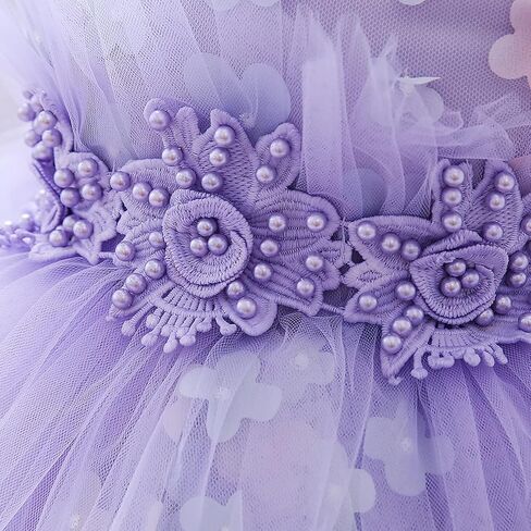 Butterfly Petal Flower Girl Tutu Dress for Kids Baby Wedding Pageant Ball Gowns First Communion Birthday Tulle Dresses in Kuwait
