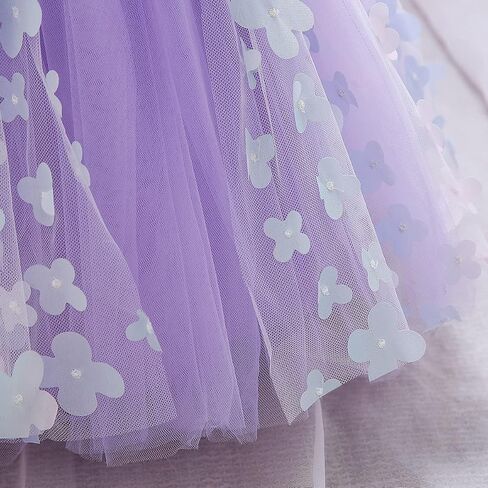 Butterfly Petal Flower Girl Tutu Dress for Kids Baby Wedding Pageant Ball Gowns First Communion Birthday Tulle Dresses in Kuwait