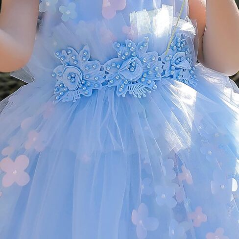 Butterfly Petal Flower Girl Tutu Dress for Kids Baby Wedding Pageant Ball Gowns First Communion Birthday Tulle Dresses in Kuwait