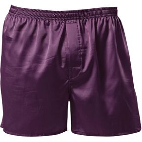 Admireme Men's Satin Boxers Shorts Silk Sleep Pajama Bottom Silk Boxers Comfortable Lounge Underwear with Button Fly