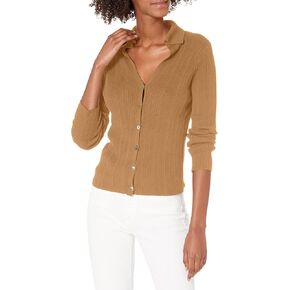 Vince Women's Ribbed Polo Cardigan