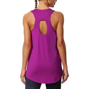 Cakulo Workout Long Tank Tops for Women Plus Size Loose Fit Athletic Exercise Gym Muscle Sleeveless Shirts Tops