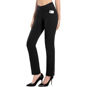 MOVE BEYOND Buttery Soft Women's Bootcut Yoga Pants with 4 Pockets Tummy Control Workout Bootleg Work Pants in Kuwait