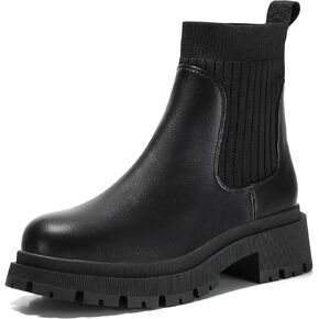 Bacia Chelsea Boots Womens Fashion Ankle Boots Platform Chunky Boots with Lug Sole