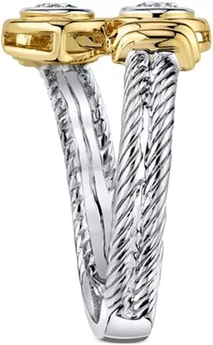 خاتم وعد الخطوبة والزفاف بعقدة مضفرة من الفولاذ المقاوم للصدأ من Jude Jewellers in Kuwait