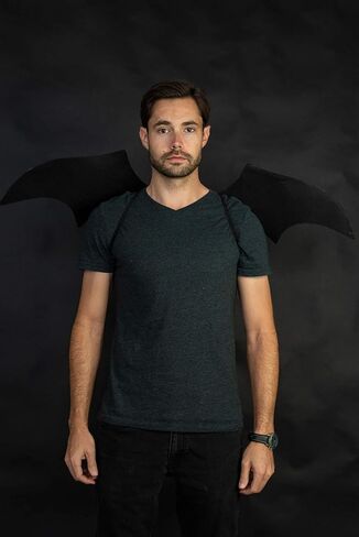 Nicky Bigs Novelties Unisex Adult Costume Bat Wings and Ears Headband, Black, One Size in Saudi Arabia