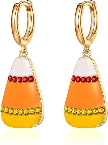 WOWORAMA Halloween Earrings Cute Pumpkin Earrings for Women Fun Crystal Pumpkin Stud Earrings Funny Smiling Face Pumpkin Drop Earrings Halloween Earrings Jewelry Gifts in Kuwait