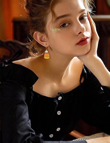WOWORAMA Halloween Earrings Cute Pumpkin Earrings for Women Fun Crystal Pumpkin Stud Earrings Funny Smiling Face Pumpkin Drop Earrings Halloween Earrings Jewelry Gifts in Kuwait