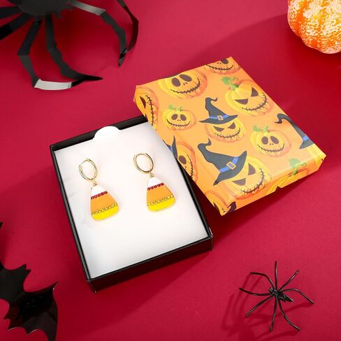 WOWORAMA Halloween Earrings Cute Pumpkin Earrings for Women Fun Crystal Pumpkin Stud Earrings Funny Smiling Face Pumpkin Drop Earrings Halloween Earrings Jewelry Gifts in Kuwait