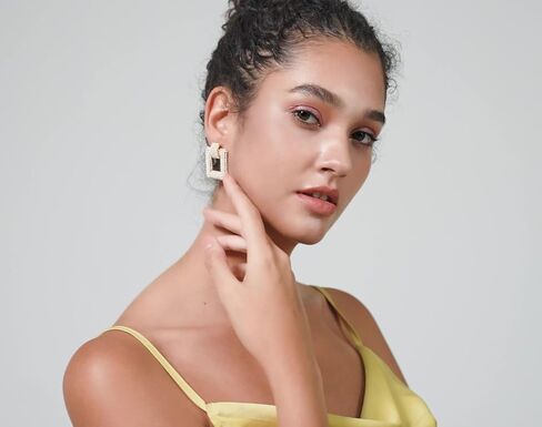 Pearl Drop Earrings for Women 18K Plated Real Gold S925 Sterling Silver Posts Cluster Pearl Dangle Chunky Earring Statement Geometric Earrings in Kuwait