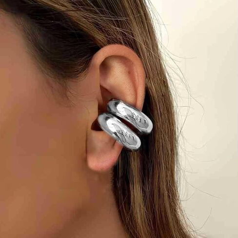 Ear Cuff Earrings for Women Trendy Ear Cuffs Non Piercing Aretes De Mujer Clip On Earrings Non Pierced Ear Cartilage Clip on Wrap Ear Cuff Teen Girl Gifts Trendy Stuffers Non Adjustable Ear Cuffs in Saudi Arabia