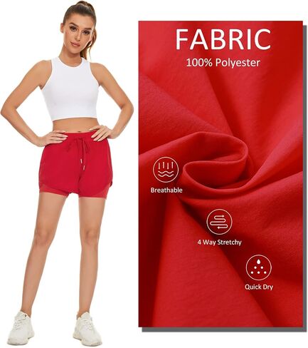 Taydey Women's Quick-Dry Running Workout Sports Shorts in Kuwait
