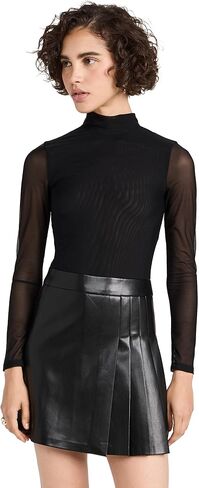 alice + olivia Women's Chara Vegan Mini Pleated Dress in Saudi Arabia