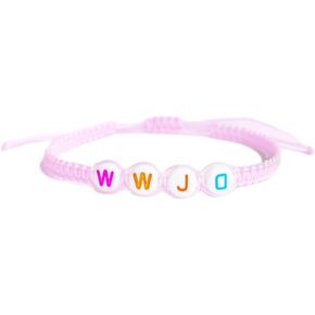 1/4Pcs Set WWJD Rope Beaded Adjustable Bracelet What Would Jesus Do Woven Wristbands Bracelet for Women Men Jewelry Colorful Gifts Braied in Saudi Arabia