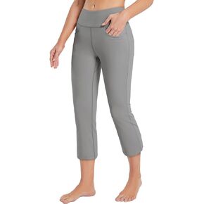 BALEAF Women's Capri Yoga Pants Casual Summer Pull On Stretch Capris Knit Leggings with Front Pockets in Saudi Arabia