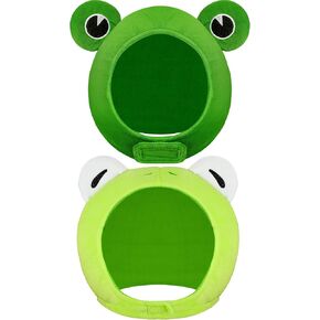 Geyoga 2 Pieces Cute Plush Frog Hat Green Frog Scarf Cap Earflap Soft Fabric Frog Hat Winter Warm Ski Hat Full Headgear for Women, Men, Novelty Party Dress up Cosplay Costume Photo Props Present in Saudi Arabia