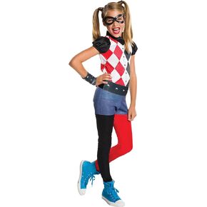 زي روبيز التنكري للأطفال DC Superhero Girls Harley Quinn، مقاس صغير، أزرق in Saudi Arabia