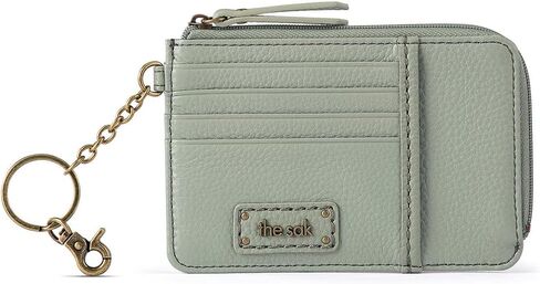 محفظة Sak Iris مصنوعة من الجلد، وحامل بطاقات مرتفع مع سلسلة مفاتيح in Kuwait